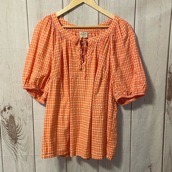 St. John's Bay Tops St Johns Bay Plus Womens Gathered Ruffle Top